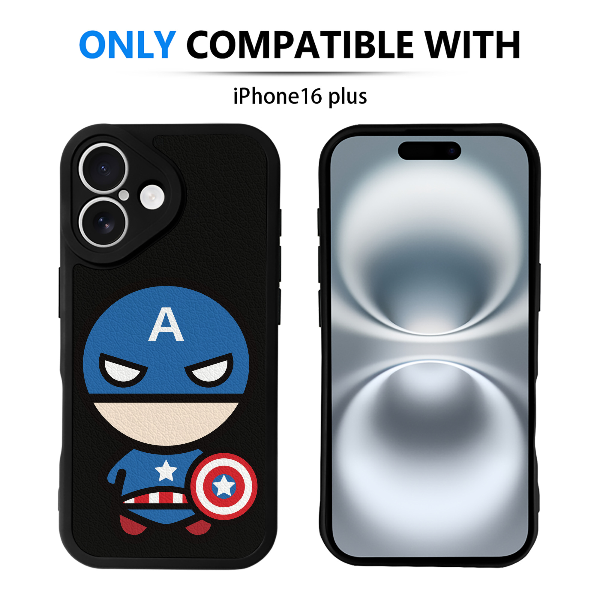 （画像用） アベンジャーズ The Avengers 【iPhone 16シリーズ対応】シリコンスマホケース（レザー調） 材質：シリコン